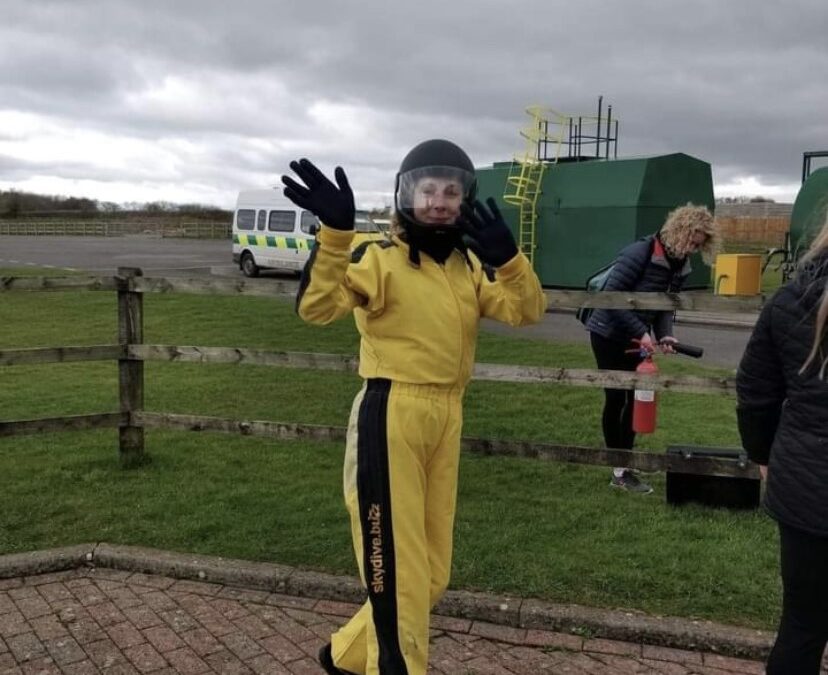 Gemma completes ‘hair-raising’ ‘Wing Walk’ for Autism!